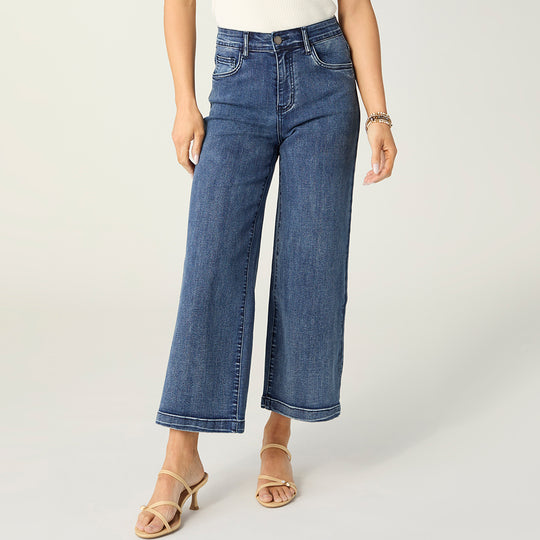 EverStretch Wide Leg Crop - Medium Denim banner